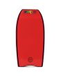 Tabla de Bodyboard Turbo The Six PP Granate/Rojo slick rojo con cola creciente y tail piece