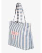 Bolsa de playa Roxy Fairy Beach Azul con estampado a rayas para mujer lateral