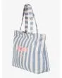 Bolsa de playa Roxy Fairy Beach Azul con estampado a rayas para mujer lateral