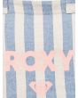 Bolsa de playa Roxy Fairy Beach Azul con estampado a rayas para mujer logo