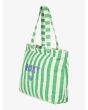 Bolsa de playa Roxy Fairy Beach Verde con estampado a rayas para mujer lateral