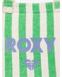Bolsa de playa Roxy Fairy Beach Verde con estampado a rayas para mujer logo