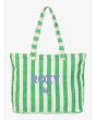 Bolsa de playa Roxy Fairy Beach Verde con estampado a rayas para mujer