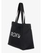 Bolsa de playa Roxy Go For It Negra para mujer lateral