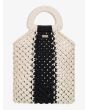Bolso Bucket Roxy Be So Beachy Natural blanco y negro para mujer