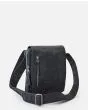 Bolso bandolera Rip Curl Leazard Pouch negro para hombre lateral