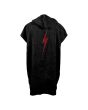 Toalla con capucha Lightning Bolt Poncho negro Unisex posterior