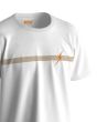 Camiseta de manga corta Lightning Bolt Bolt Stripe blanca para hombre logo