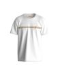 Camiseta de manga corta Lightning Bolt Bolt Stripe blanca para hombre
