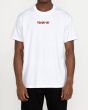 Camiseta de manga corta Rvca Smith Street Boltz SS para hombre blanca Frontal