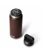 Botella Termo Yeti Rambler 36oz - 1065ml Marrón abierta