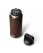 Botella Termo Yeti Rambler 36oz - 1065ml Marrón abierta