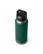 Botella termo Yeti Rambler 36oz/1,1L con tapa Chug hermética color verde Black Forest Green asa TripleHaul