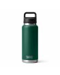 Botella termo Yeti Rambler 36oz/1,1L con tapa Chug hermética color verde Black Forest Green