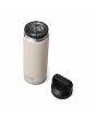 Botella Termo YETI Rambler 26oz Cape Taupe abierta