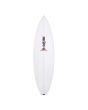 Bottom Tabla de Surf Shortboard JS Industries Monsta PU 5'11 Blanca con sistema FCS II Thruster y cola Squash 