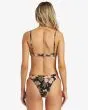 Mujer con Braguita de Bikini Billabong Hooked On Tropics Hike Negro Floral posterior