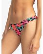 Mujer con Braguita de Bikini de cintura baja Roxy Printed Beach Classics Tanga Antracita Floral lateral