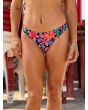 Mujer con Braguita de Bikini de cintura baja Roxy Printed Beach Classics Tanga Antracita Floral lifestyle