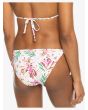 Mujer con Braguita de Bikini con lazadas laterales Roxy Printed Beach Classics color blanco tropical posterior