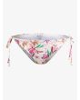 Braguita de Bikini con lazo lateral Roxy Printed Beach Classics color White Happy Tropical Swim para mujer