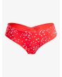 Braguita de Bikini Roxy PT Beach Classics V Cheeky Rojo Floral cobertura mini y tiro bajo para mujer