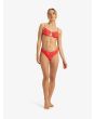 Mujer con Braguita de Bikini Roxy PT Beach Classics V Cheeky Rojo Floral conjunto