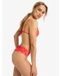 Mujer con Braguita de Bikini Roxy PT Beach Classics V Cheeky Rojo Floral lateral