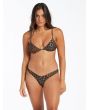 Mujer con Braguita de bikini Volcom Gone Wild estampado leopardo frontal
