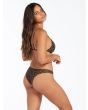 Mujer con Braguita de bikini Volcom Gone Wild estampado leopardo 