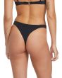 Mujer con braguita de bikini Volcom Simply Seamless Tiny Negra cobertura escasa