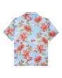 Camisa de manga corta Deus Ex Machina Broadus azul para hombre posterior