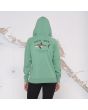 Mujer con sudadera con capucha y cremallera Salty Crew Bruce zip hoodie verde posterior