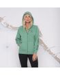Mujer con sudadera con capucha y cremallera Salty Crew Bruce zip hoodie verde 