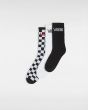 Pack 3 pares de Calcetines altos Vans Kids Classic Negro Blanco Checkerboard para niño posterior