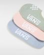 Pack 3 pares de Calcetines invisibles Vans Youth Classic Canoodle en color verde, rosa y azul para niño/a bordado