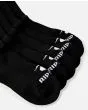 Pack 5 Pares Calcetines deportivos Rip Curl Brand Negros para hombre logo bordado