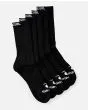 Pack 5 Pares Calcetines deportivos Rip Curl Brand Negros para hombre