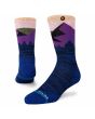 Calcetines de senderismo Stance Divide Staple en color azul marino, fucsia y verde Unisex Talla L 