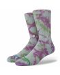 Calcetines de senderismo y trekking Stance Elation en color azul con tye die en verde y fucsia Unisex