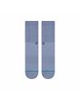 Imagen superior de los calcetines Stance Icon Pop Crew unisex en azul Stone Blue, mostrando su estructura reforzada y puntera sin costuras