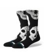 Calcetines Stance Jolly Rogers Crew Negros Unisex con estampado de calaveras en blanco