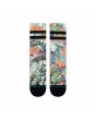 Calcetines Stance Jungle Life Unisex en color blanco roto y estampado selvático frontal 