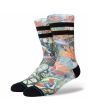 Calcetines Stance Jungle Life Unisex en color blanco roto y estampado selvático