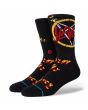 Calcetines Stance No Mercy Crew en color negro con logo Slayer rojo Unisex Talla L