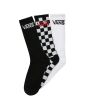 Pack 3 pares Calcetines Vans Classic Crew negro checkerboard y blanco 38,5 a 42 Unisex