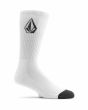 Calcetín derecho Volcom Full Stone Blanco para hombre 