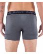 Hombre con Calzoncillos Hurley Supersoft Boxer Medium Blue Grises posterior