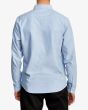 Hombre con camisa de manga larga RVCA Thatll Do Azul Oxford posterior