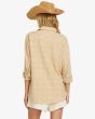 Mujer con Camisa de manga larga Billabong Layer Up Caqui posterior